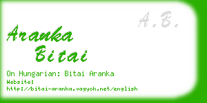 aranka bitai business card